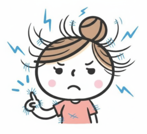 静電気が気になる女性